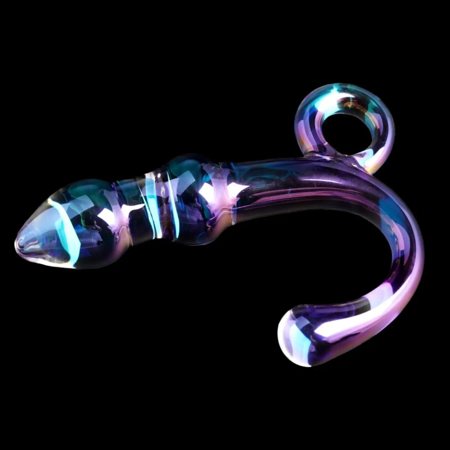 Our Erotic Journey® Cristal Orchid Pulse Glass Toy with Removable Bullet Vibrator - Purple - Dildo