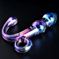 Our Erotic Journey® Cristal Orchid Pulse Glass Toy with Removable Bullet Vibrator - Purple - Dildo