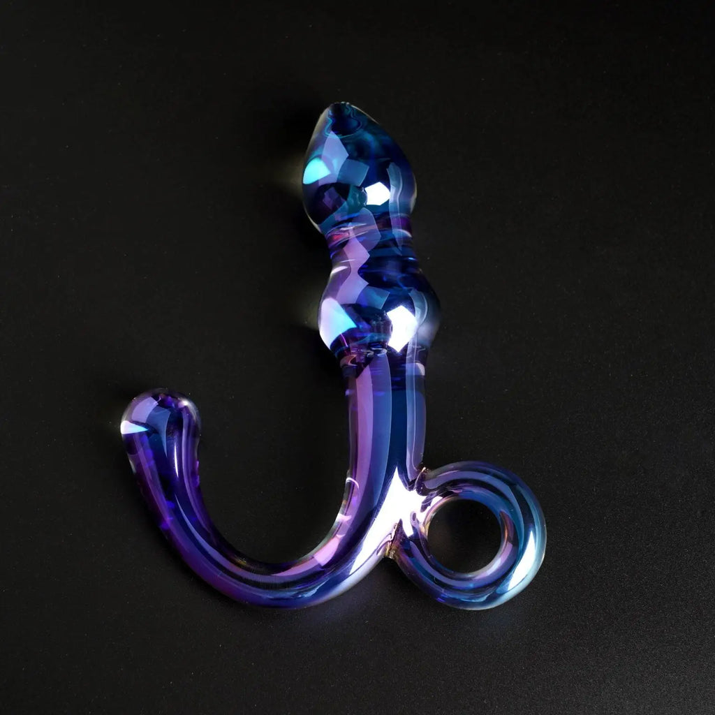 Our Erotic Journey® Cristal Orchid Pulse Glass Toy with Removable Bullet Vibrator - Purple - Dildo