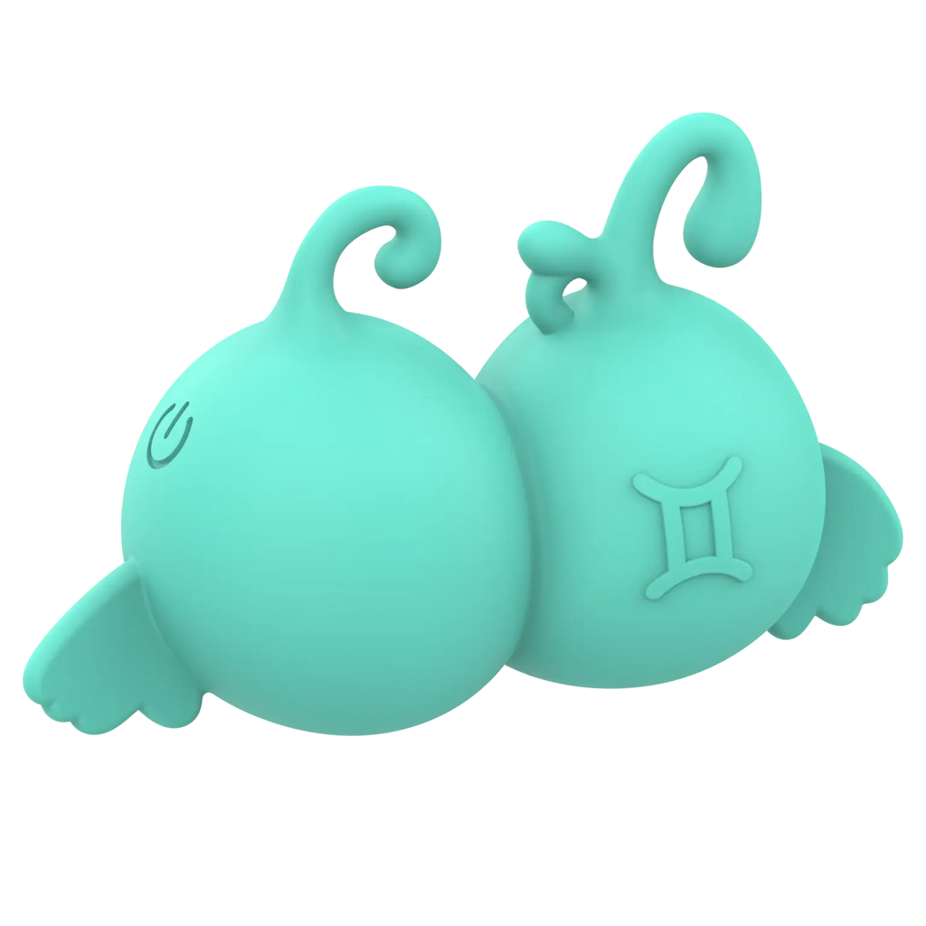 Our Erotic Journey® Zodiac Collection Gemini Mini Vibrator - Aqua