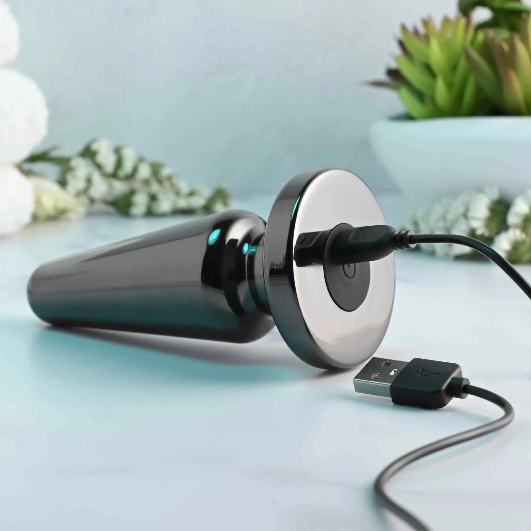 Evolved® Advanced Vibrating Rechargeable Metal Plug - Silver - Butt Plug