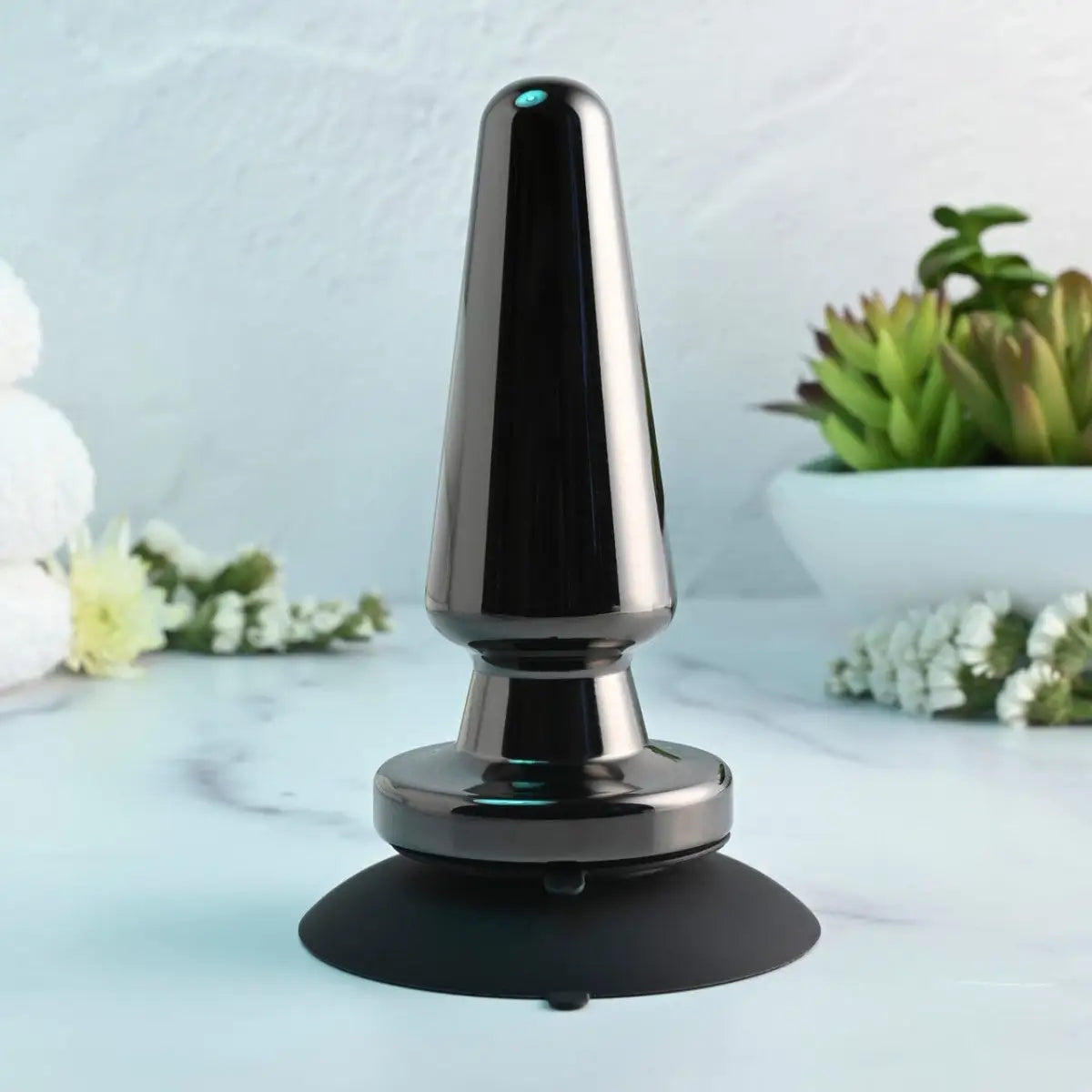 Evolved® Advanced Vibrating Rechargeable Metal Plug - Silver - Butt Plug