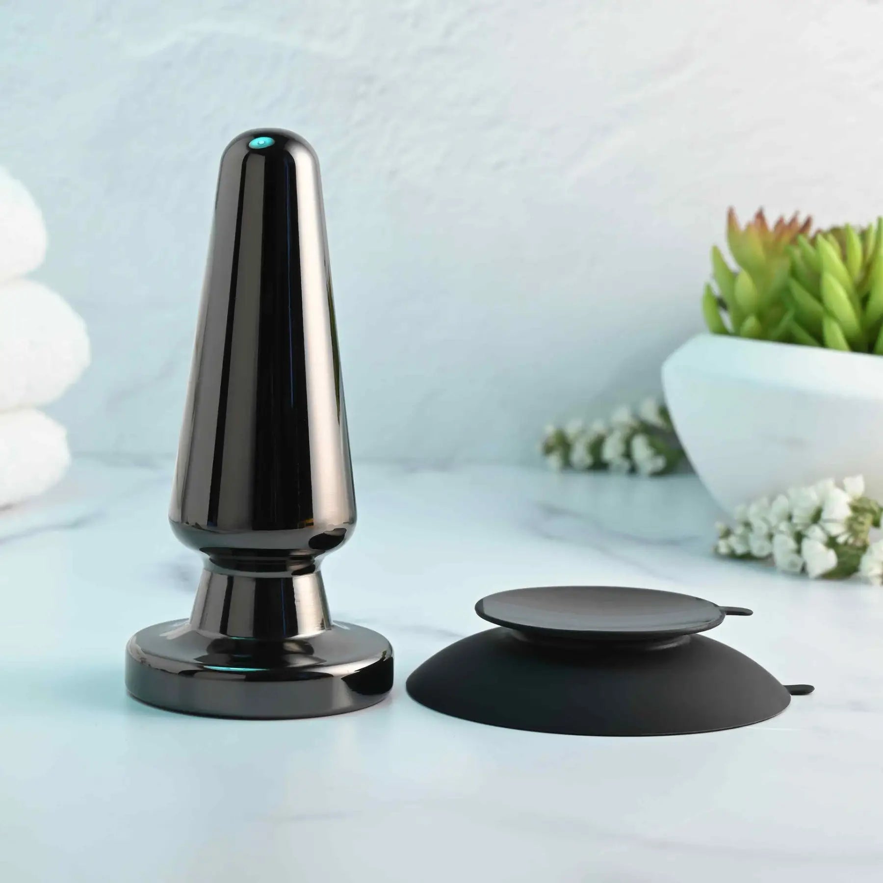 Evolved® Advanced Vibrating Rechargeable Metal Plug - Silver - Butt Plug