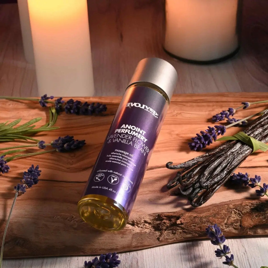 Evolved® Anoint Perfumery Lavender Flower & Vanilla Bean Massage Oil - Rolik®