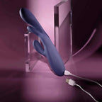 Evolved® Novelties Bow Down Dual-Action G-Spot & Clitoral Rabbit Vibrator Dark Purple