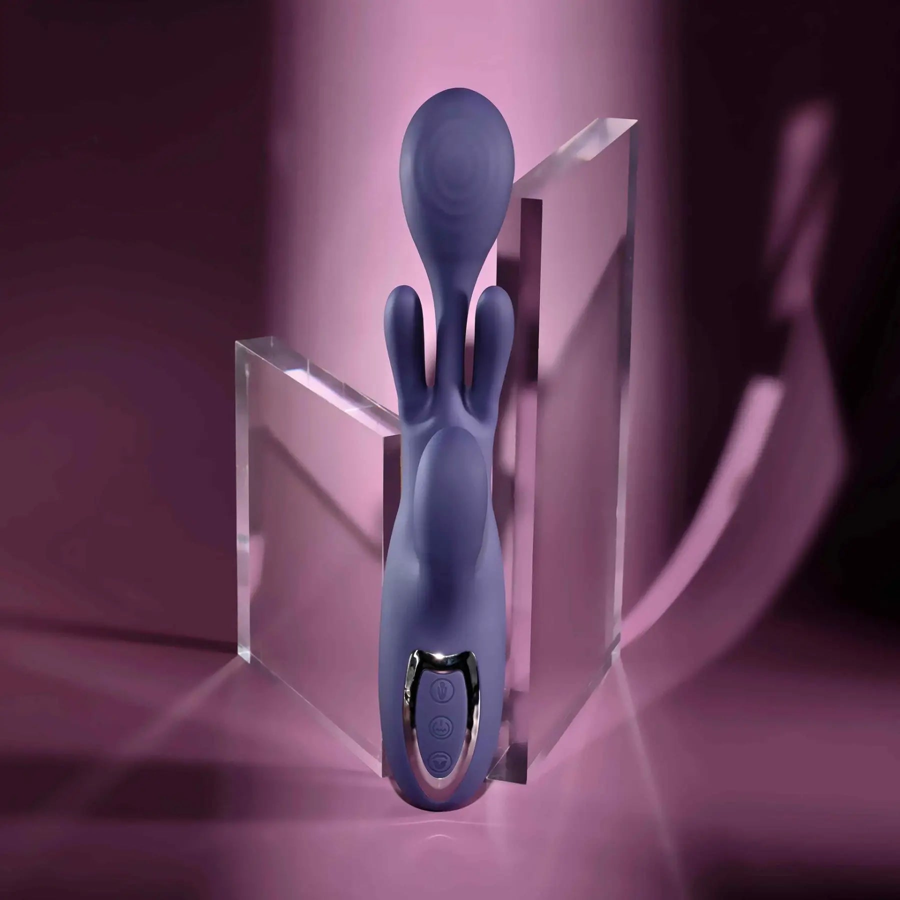 Evolved® Novelties Bow Down Dual-Action G-Spot & Clitoral Rabbit Vibrator Dark Purple