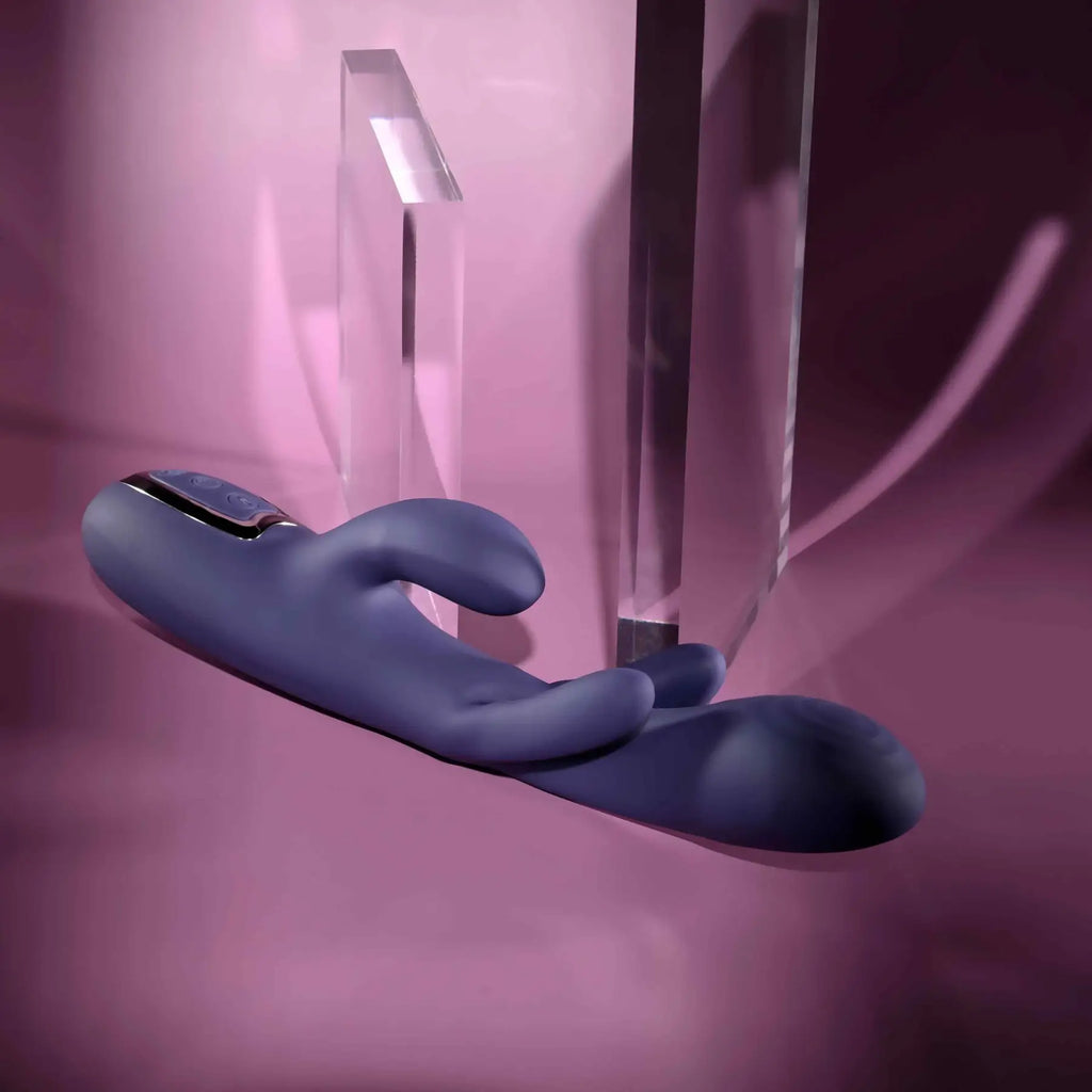 Evolved® Novelties Bow Down Dual-Action G-Spot & Clitoral Rabbit Vibrator Dark Purple