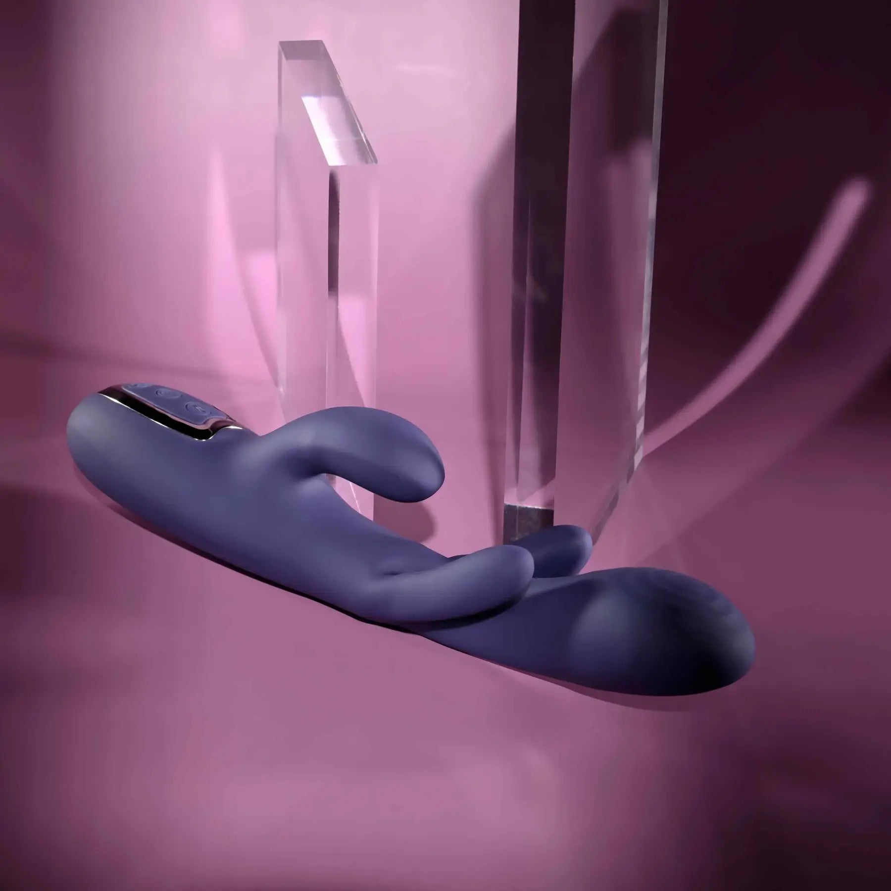 Evolved® Novelties Bow Down Dual-Action G-Spot & Clitoral Rabbit Vibrator Dark Purple