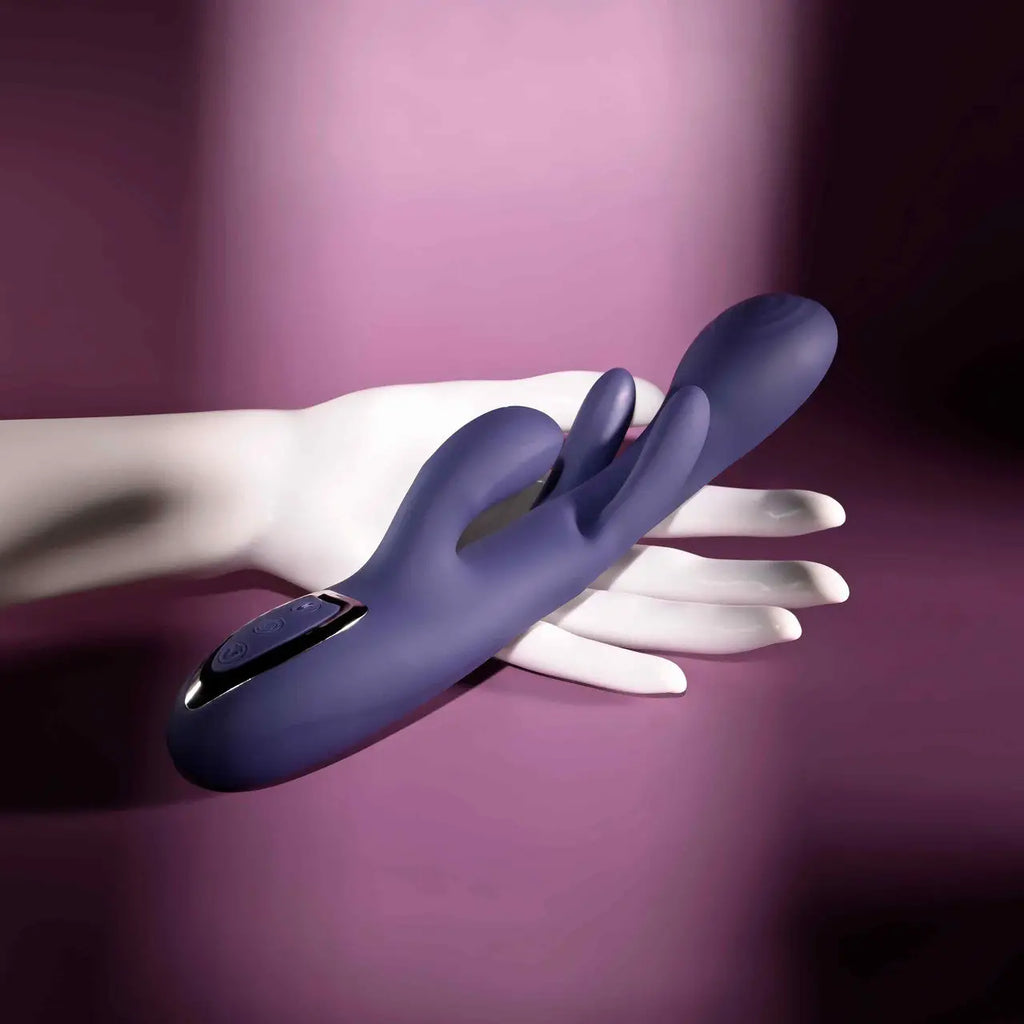 Evolved® Novelties Bow Down Dual-Action G-Spot & Clitoral Rabbit Vibrator Dark Purple