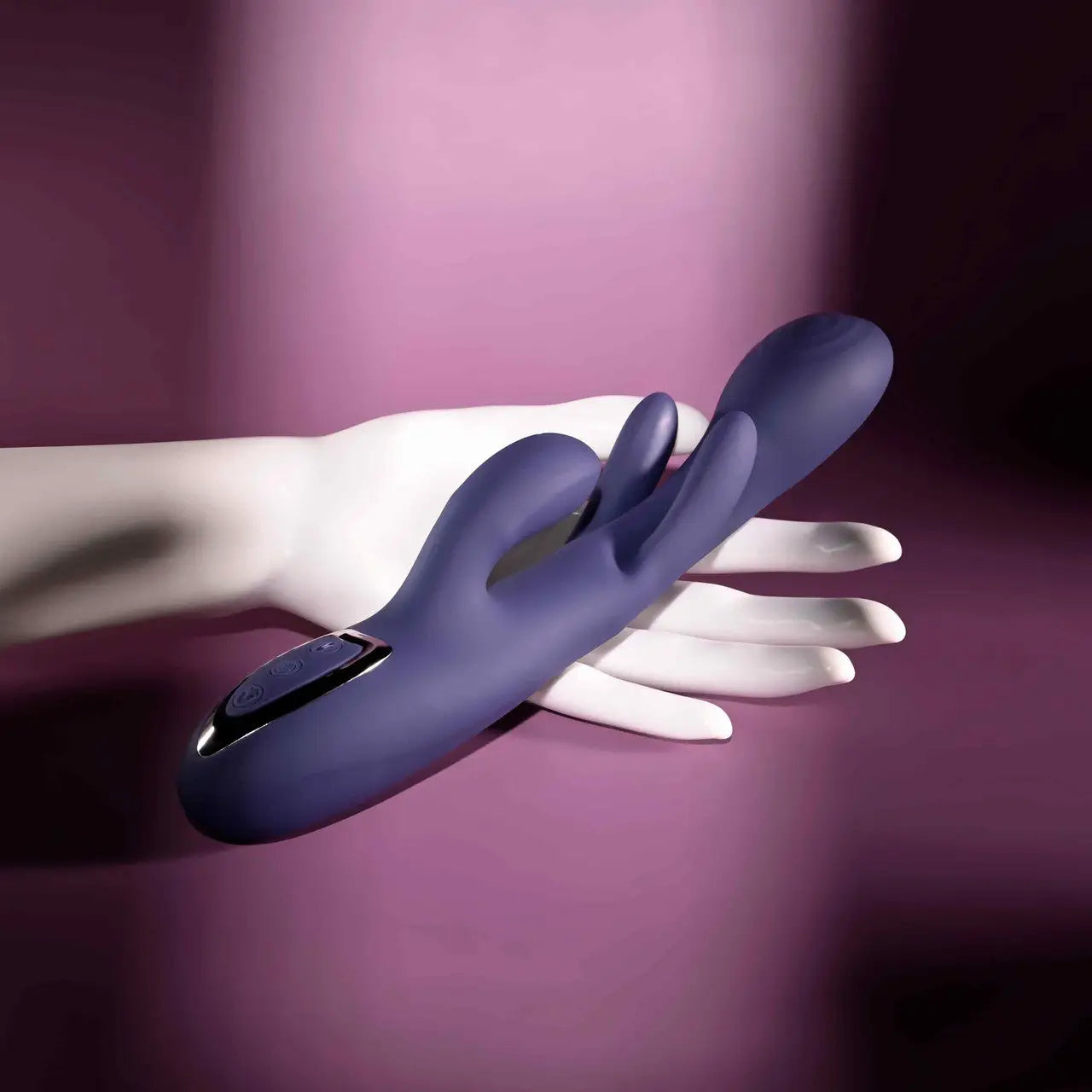 Evolved® Novelties Bow Down Dual-Action G-Spot & Clitoral Rabbit Vibrator Dark Purple