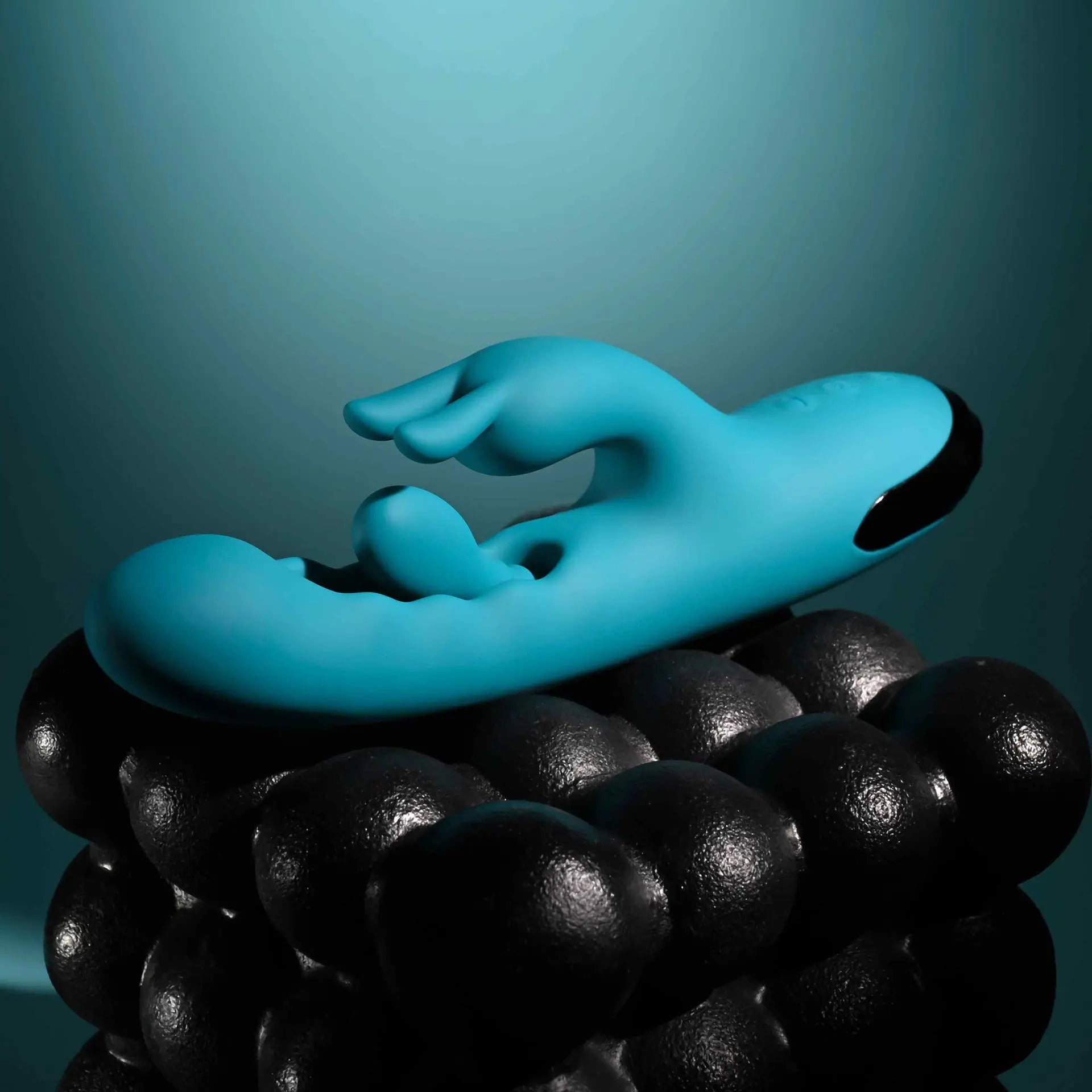 Evolved® Novelties Evolved Bunny Tapper, Triple-Motor Rabbit Vibrator Teal