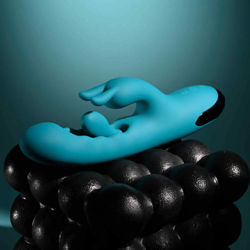 Evolved® Novelties Evolved Bunny Tapper, Triple-Motor Rabbit Vibrator Teal