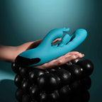 Evolved® Novelties Evolved Bunny Tapper, Triple-Motor Rabbit Vibrator Teal