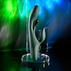 Evolved® Novelties Evolved Golden Goddess G-Spot Flicker Vibrator | Side-to-Side Stimulation & Clitoral Vibe Dark Green