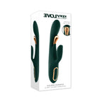 Evolved® Novelties Evolved Golden Goddess G-Spot Flicker Vibrator | Side-to-Side Stimulation & Clitoral Vibe Dark Green