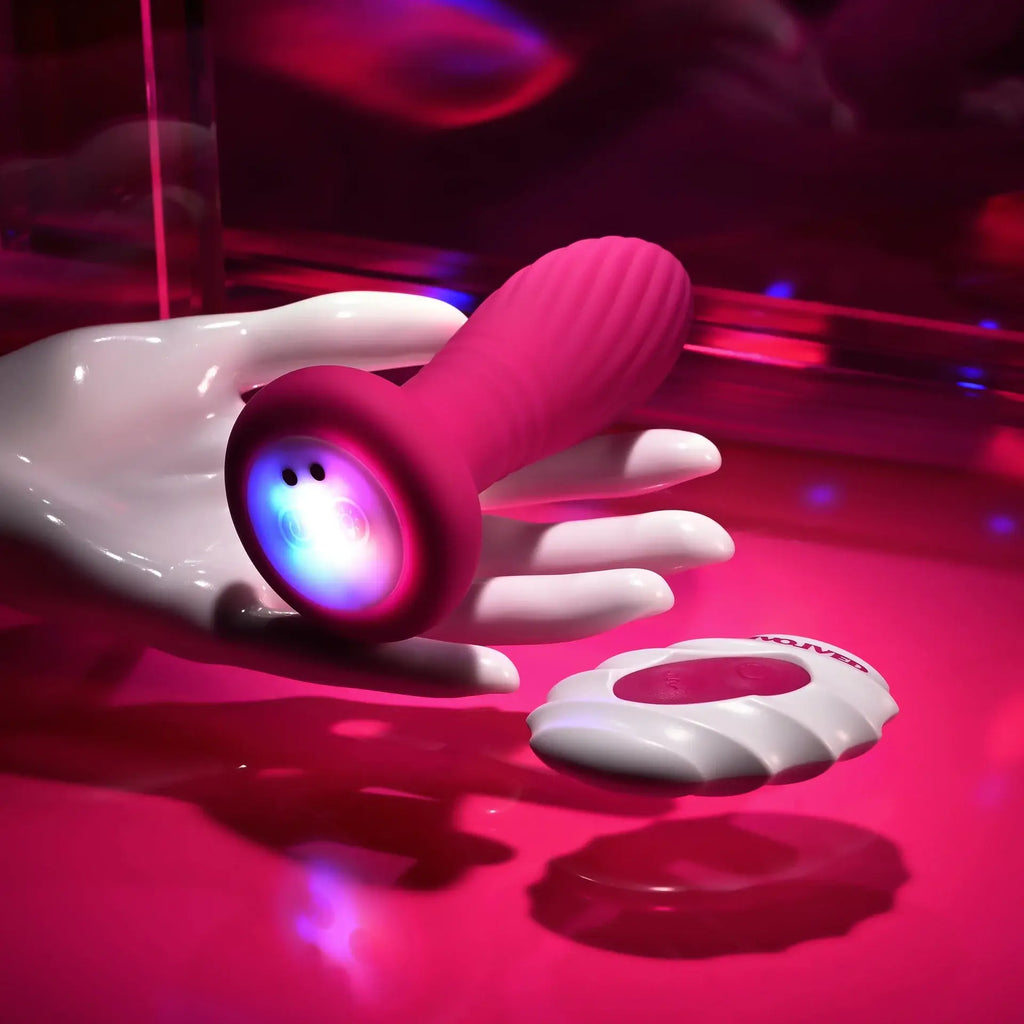 Evolved® Novelties Evolved LED Party Thrusting Butt Plug with Remote Cerise