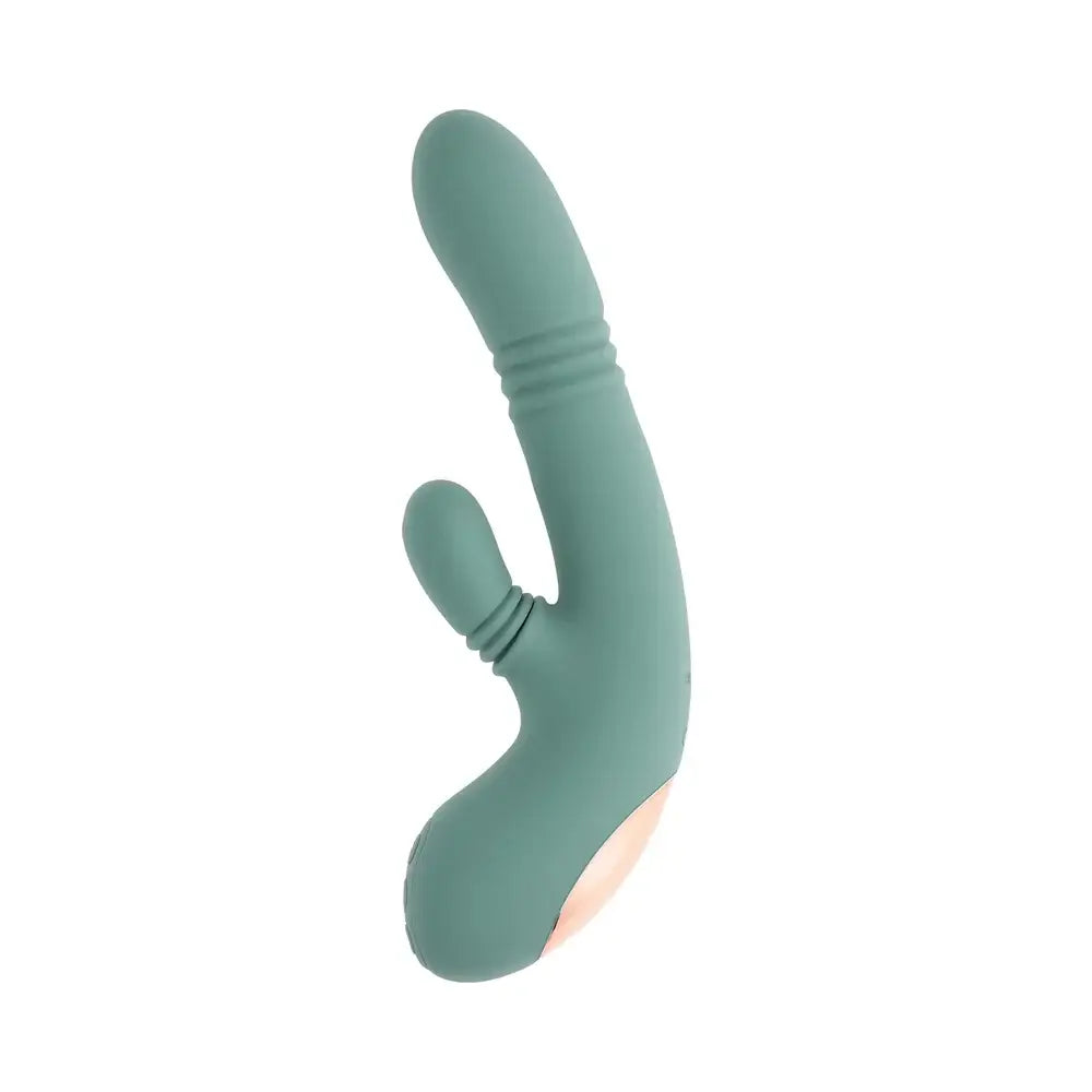 Evolved® Novelties Evolved Rub Me Tender G-Spot & Clitoral Vibrator | Gyrating Thrusting Rotating Sage