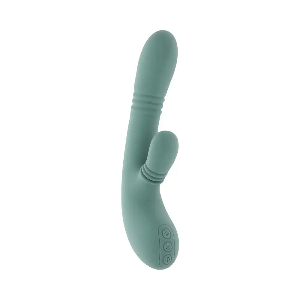 Evolved® Novelties Evolved Rub Me Tender G-Spot & Clitoral Vibrator | Gyrating Thrusting Rotating Sage