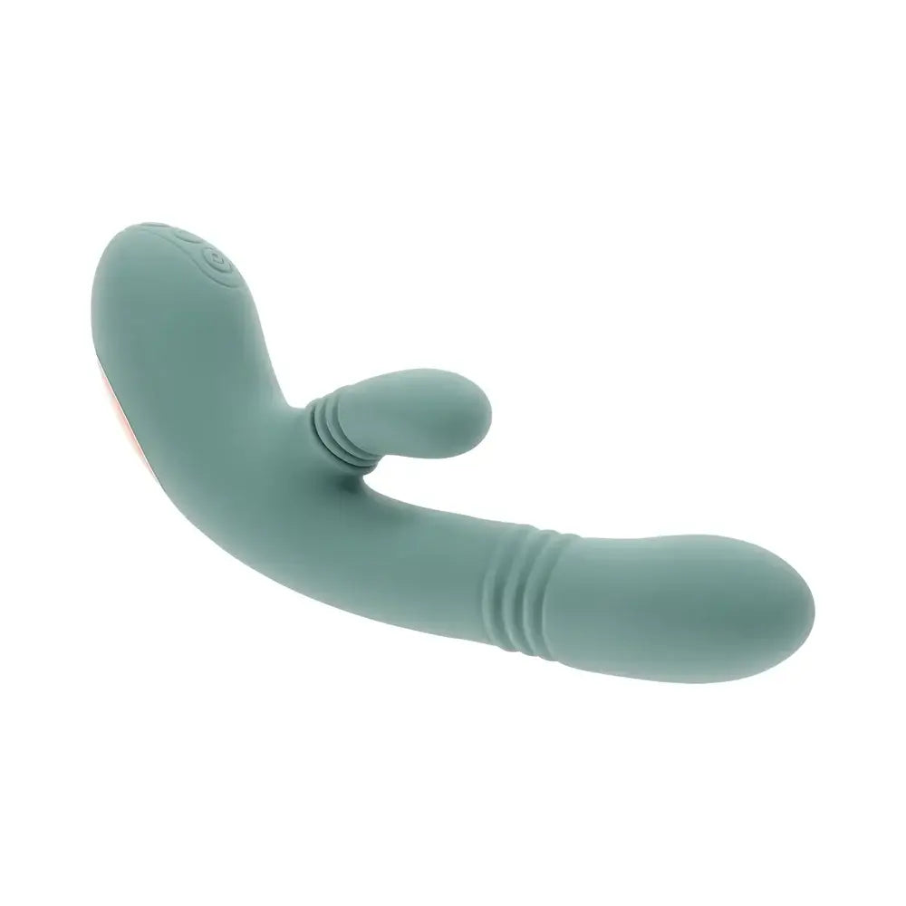 Evolved® Novelties Evolved Rub Me Tender G-Spot & Clitoral Vibrator | Gyrating Thrusting Rotating Sage