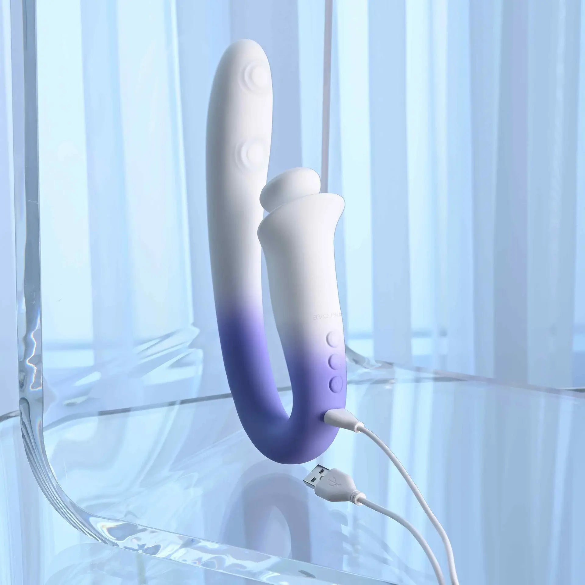 Evolved® Novelties Evolved Spring-Loaded G-Spot & Clitoral Vibrator – Dual Motor Rabbit