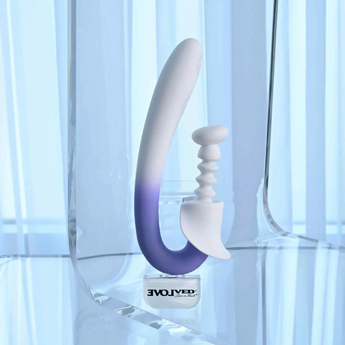 Evolved® Novelties Evolved Spring-Loaded G-Spot & Clitoral Vibrator – Dual Motor Rabbit