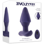 Evolved® Novelties Evolved Starburst Vibrating & Expanding Plug Dark Purple