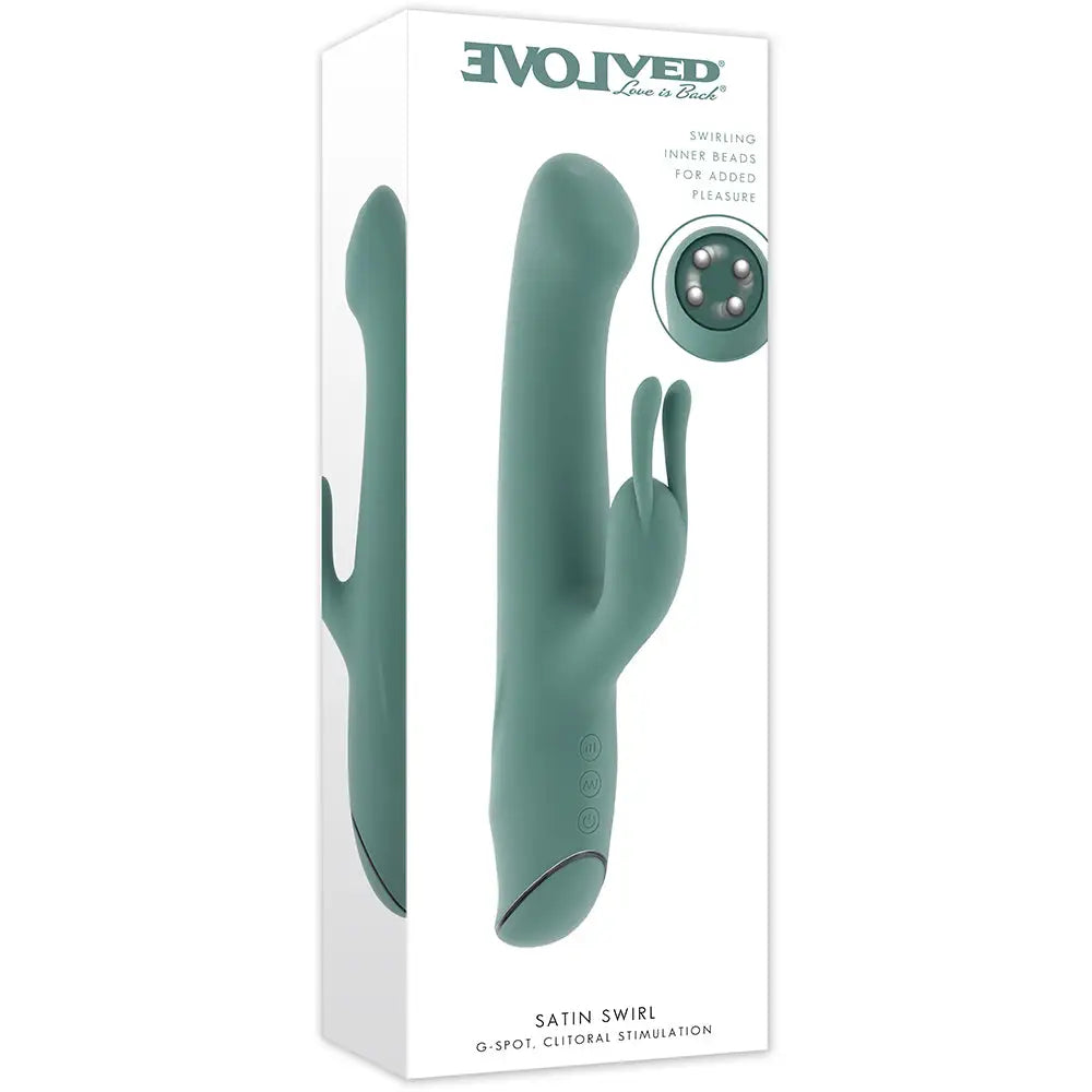 Evolved® Novelties Satin Swirl G-Spot Rabbit Vibrator