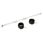Expandable Spreader Bar and Cuffs Set - Silver - Restraints