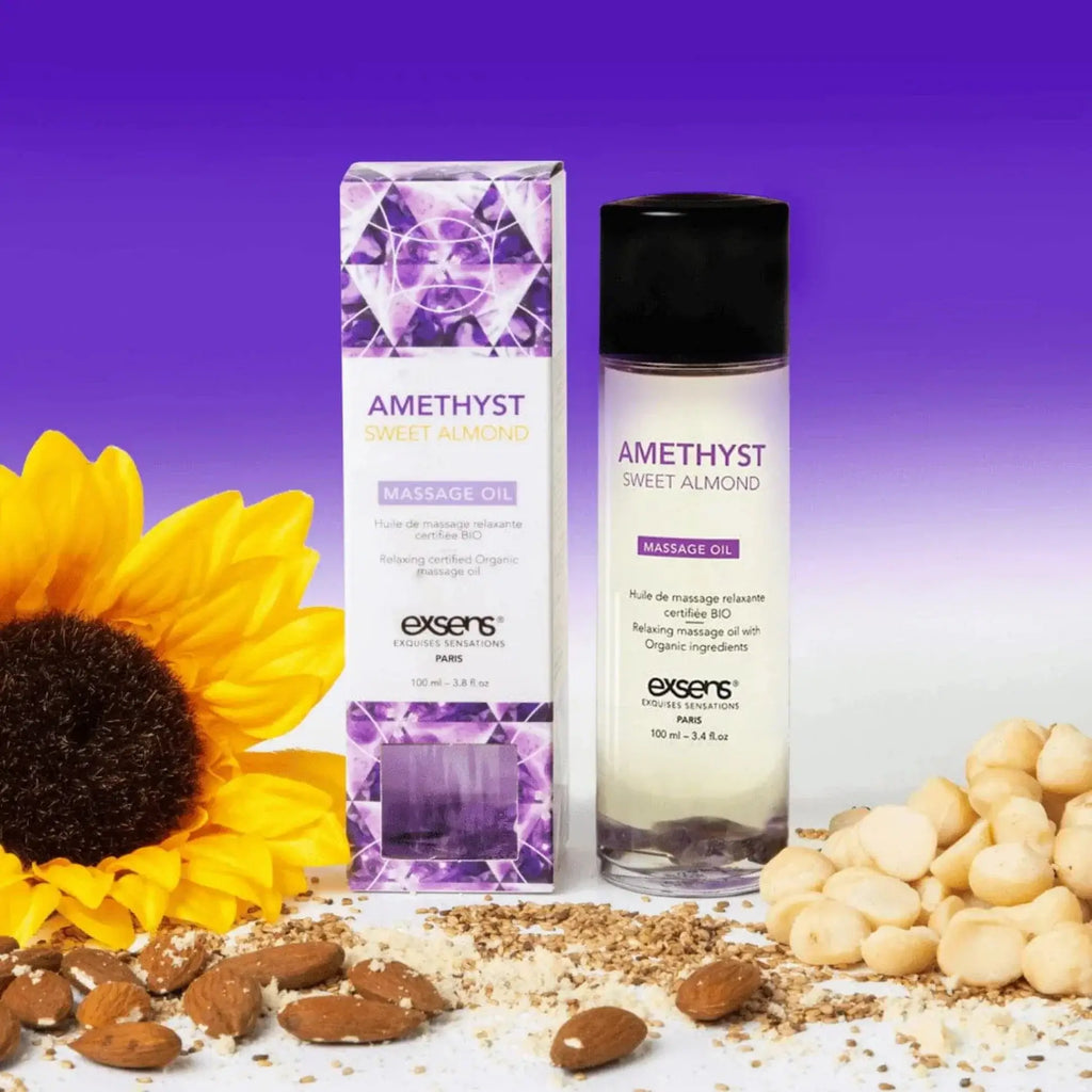 Exsens® Exsens Amethyst Sweet Almond Massage Oil - Organic Relaxing Body 3.4 fl. oz.
