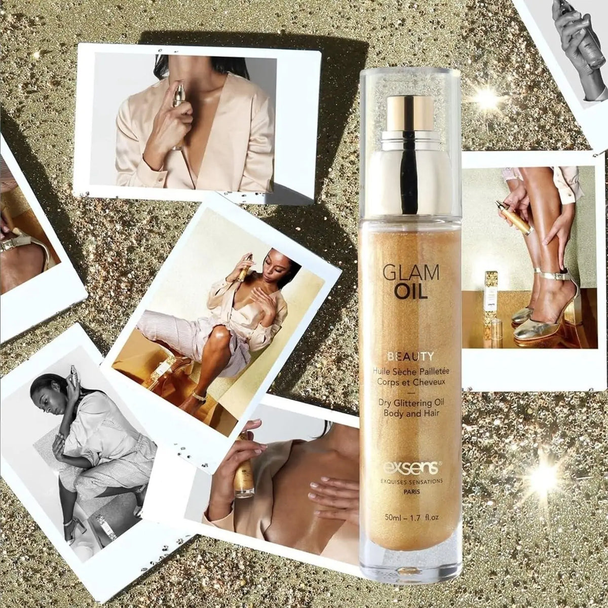 Exsens® Exsens Glam Oil - Glittery Body & Hair with Sweet Almond 1.7 fl. oz.