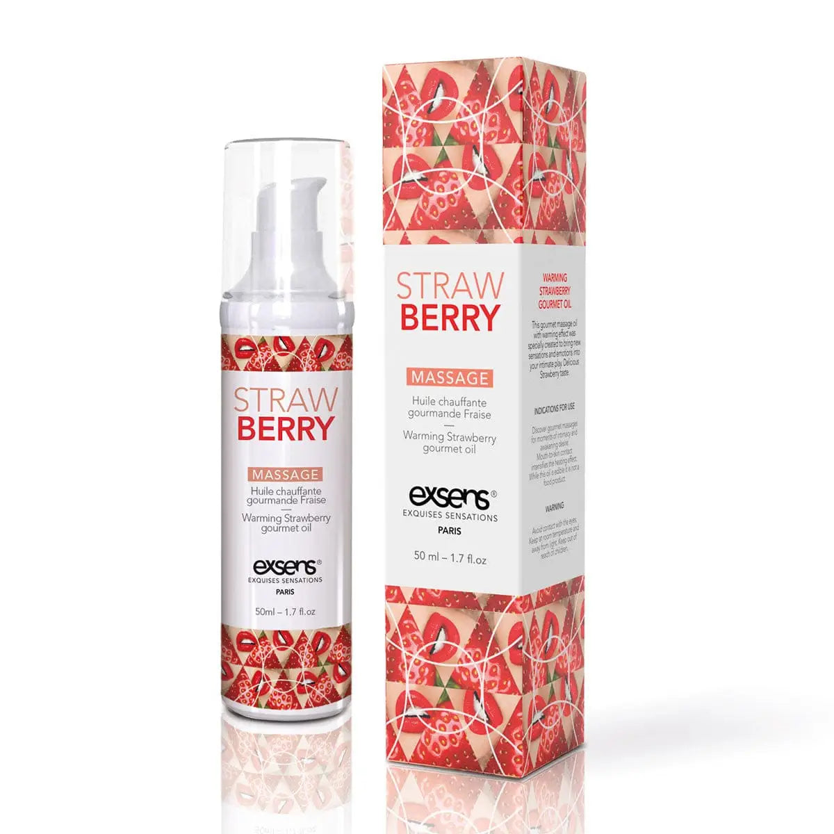 Exsens® Strawberry Warming Massage Oil - Rolik®
