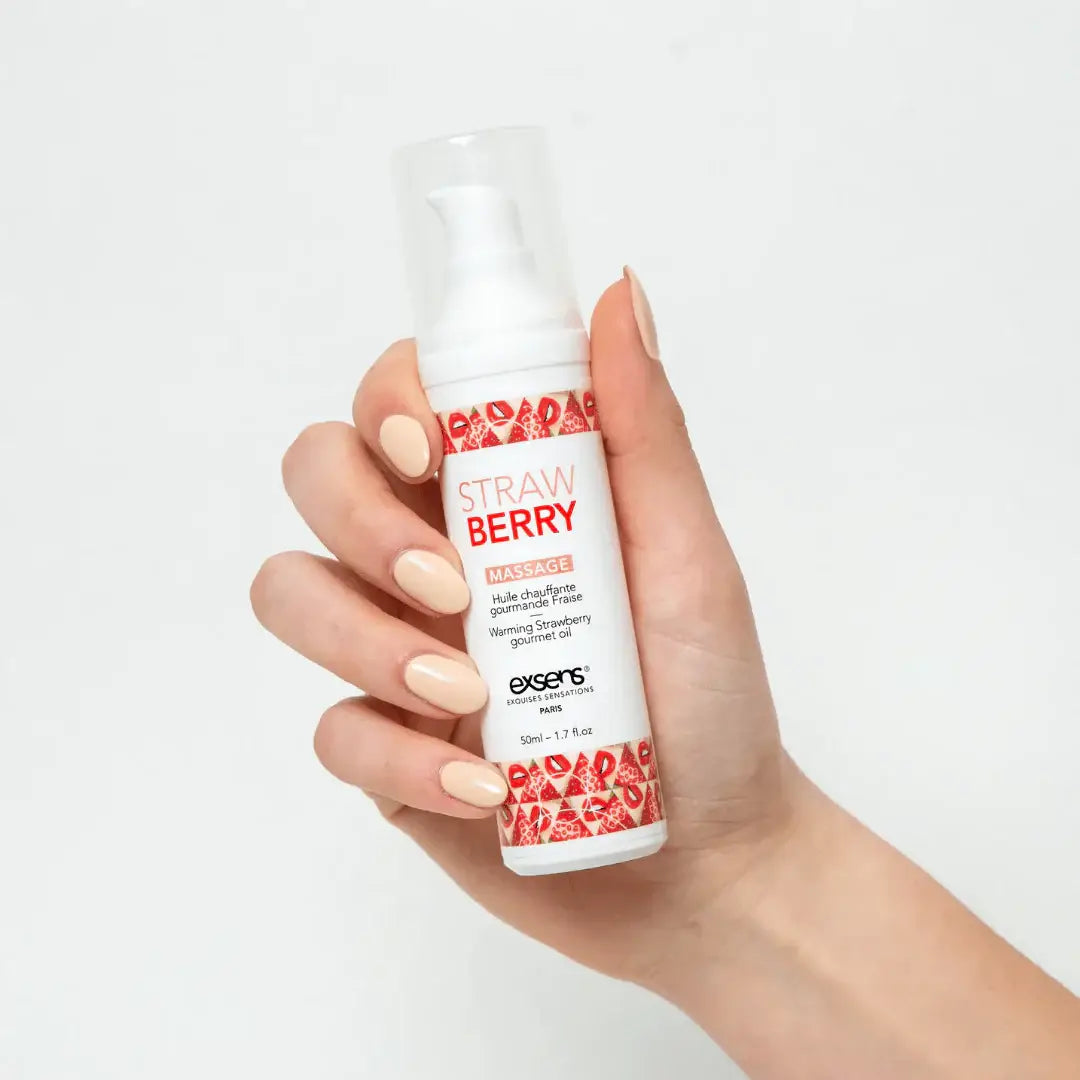 Exsens® Strawberry Warming Massage Oil - 1.7 fl. oz.