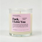 F*ck I Love You Glass Candle PEPPERED ROSES