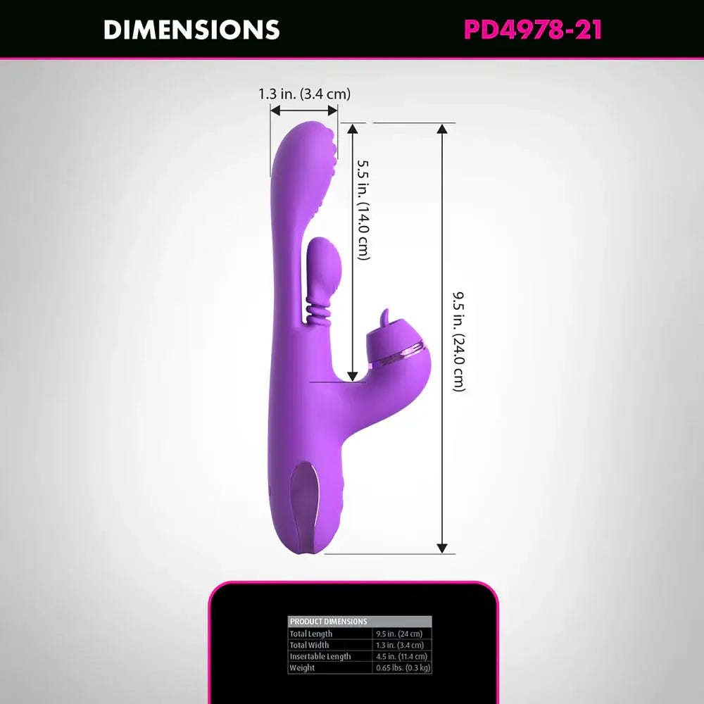 Pipedream® Fantasy for Her™ IntiMotion Pulse Pro™ Rabbit Vibrator Rolik®