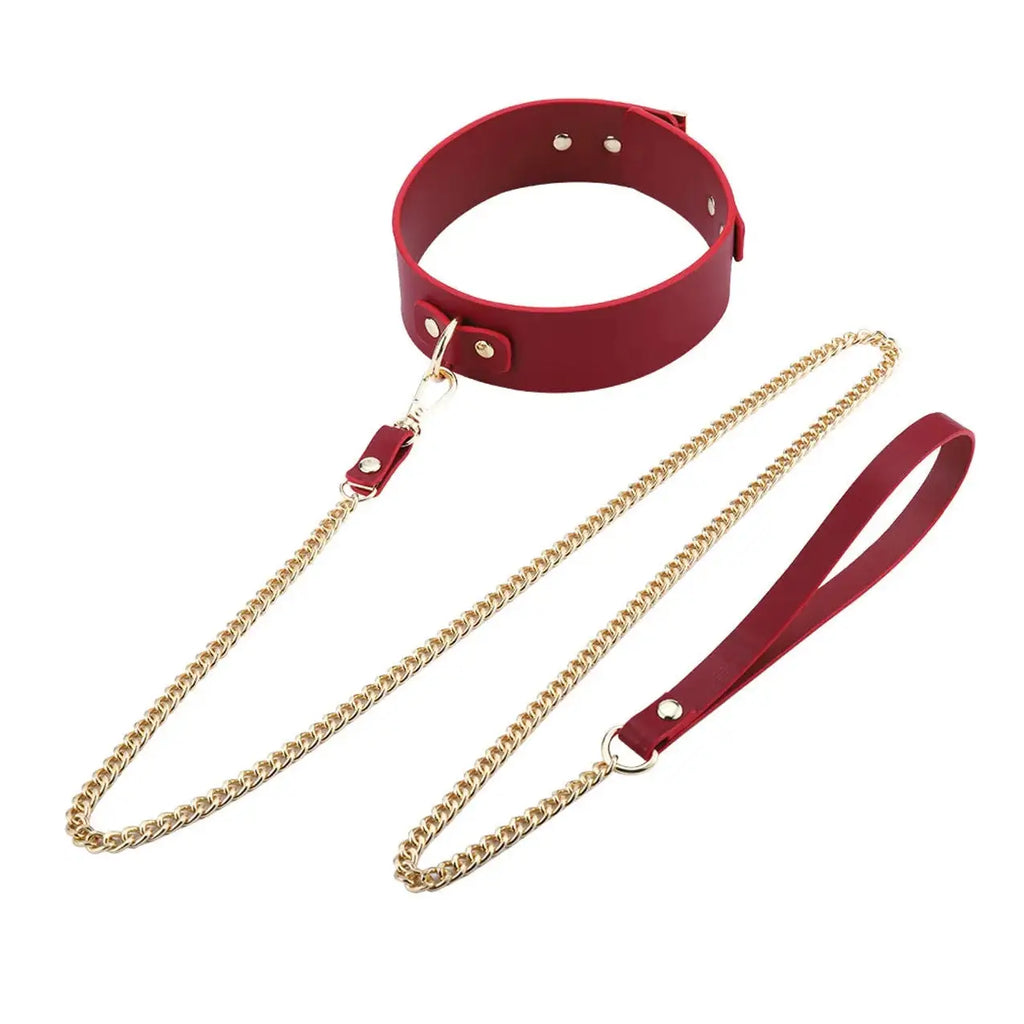 Federico Luxurious Leather Restraint Kit - Red - Restraints