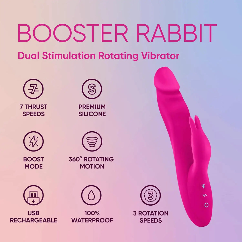 FemmeFunn Booster Rabbit Vibrator - 360° Rotating Dual Stimulation