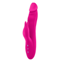 FemmeFunn Booster Rabbit Vibrator - 360° Rotating Dual Stimulation Hot Pink