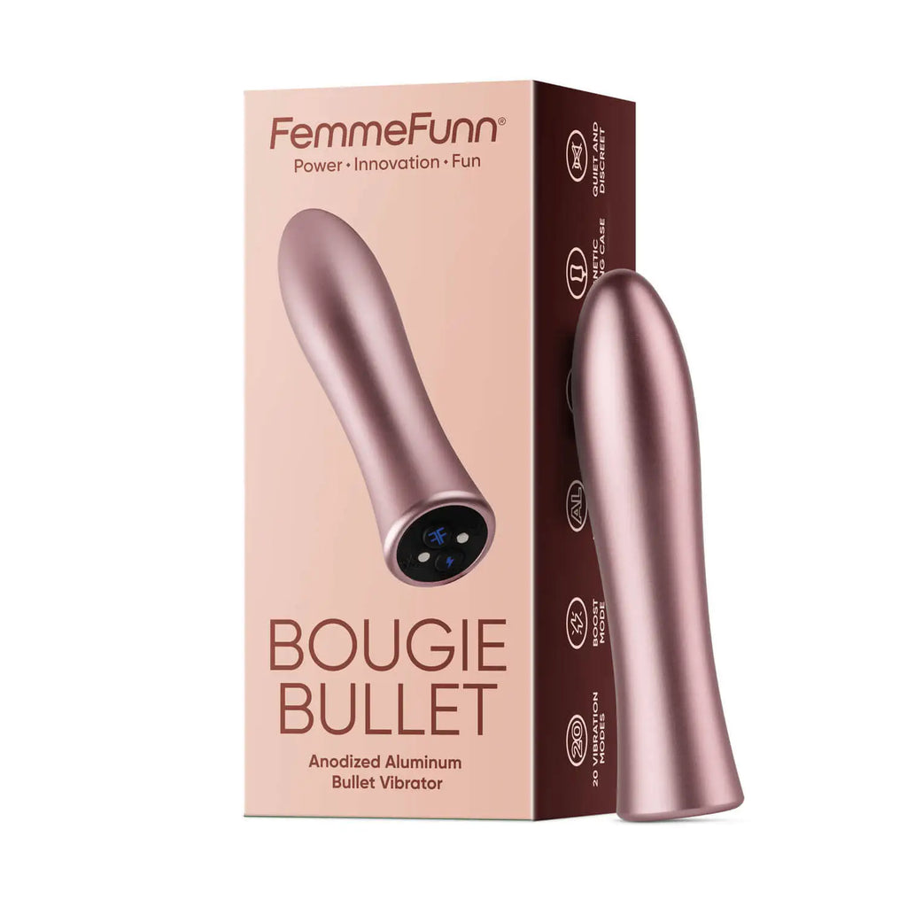 FemmeFunn Bougie Bullet Vibrator - 20 Modes Rechargeable Anodized Aluminum