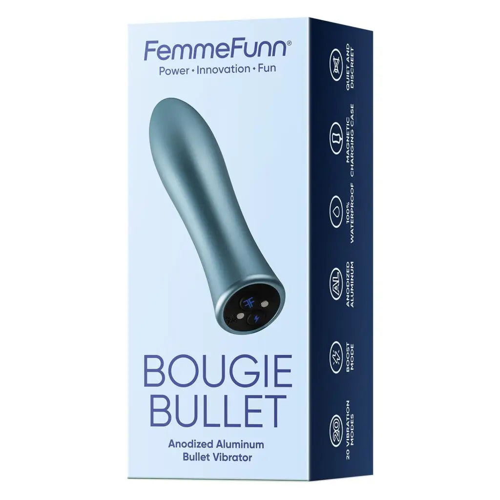 FemmeFunn Bougie Bullet Vibrator - 20 Modes Rechargeable Anodized Aluminum