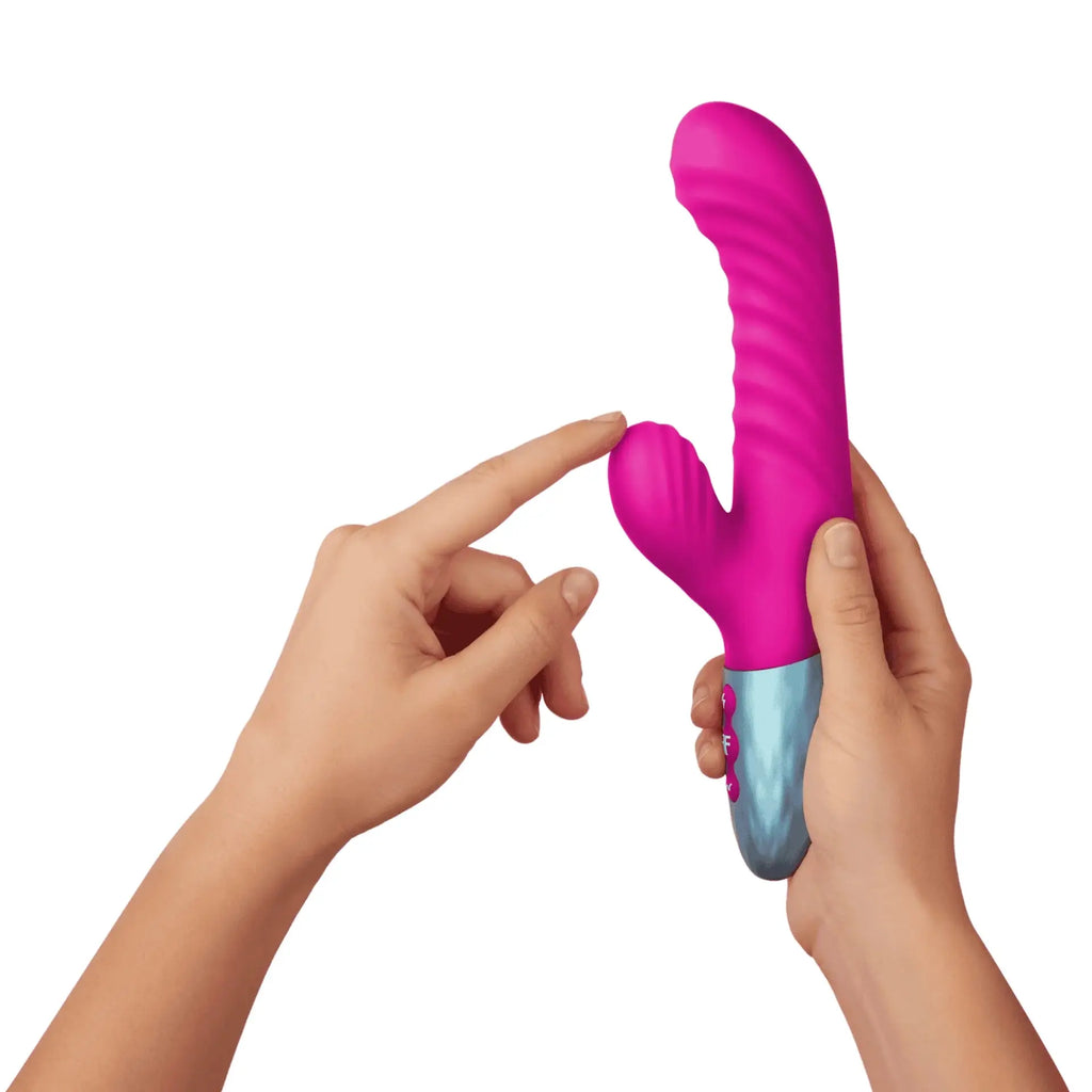 FemmeFunn Delola Dual Density Rabbit Vibrator - Rippled G-Spot Stimulation