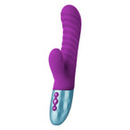 FemmeFunn Delola Dual Density Rabbit Vibrator - Rippled G-Spot Stimulation Purple