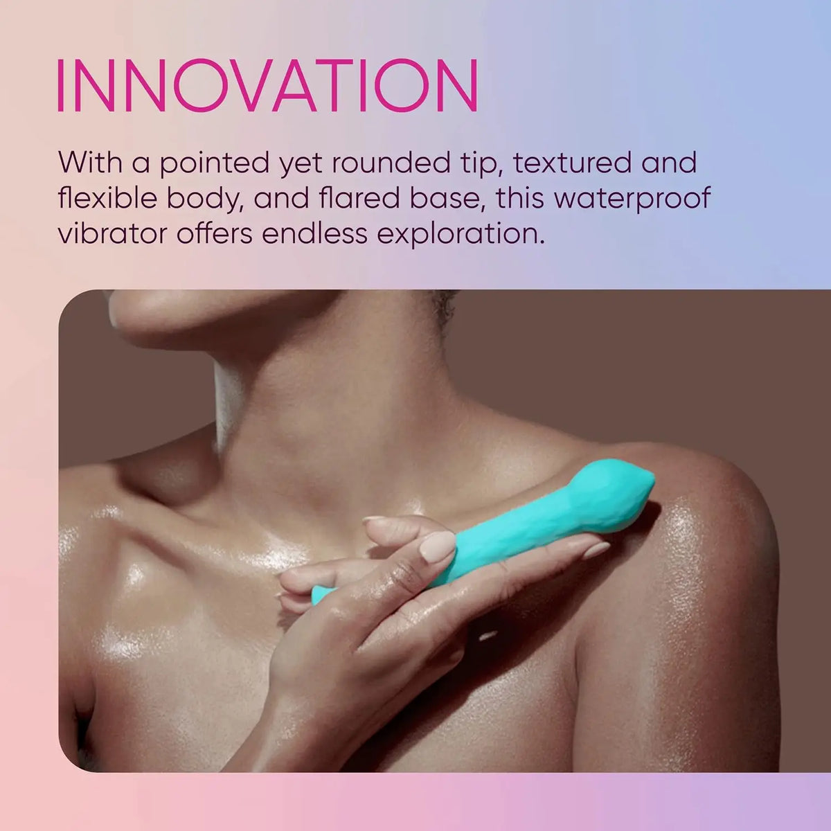 FemmeFunn Diamond Wand - Textured Silicone Vibrator with 21 Settings Aqua