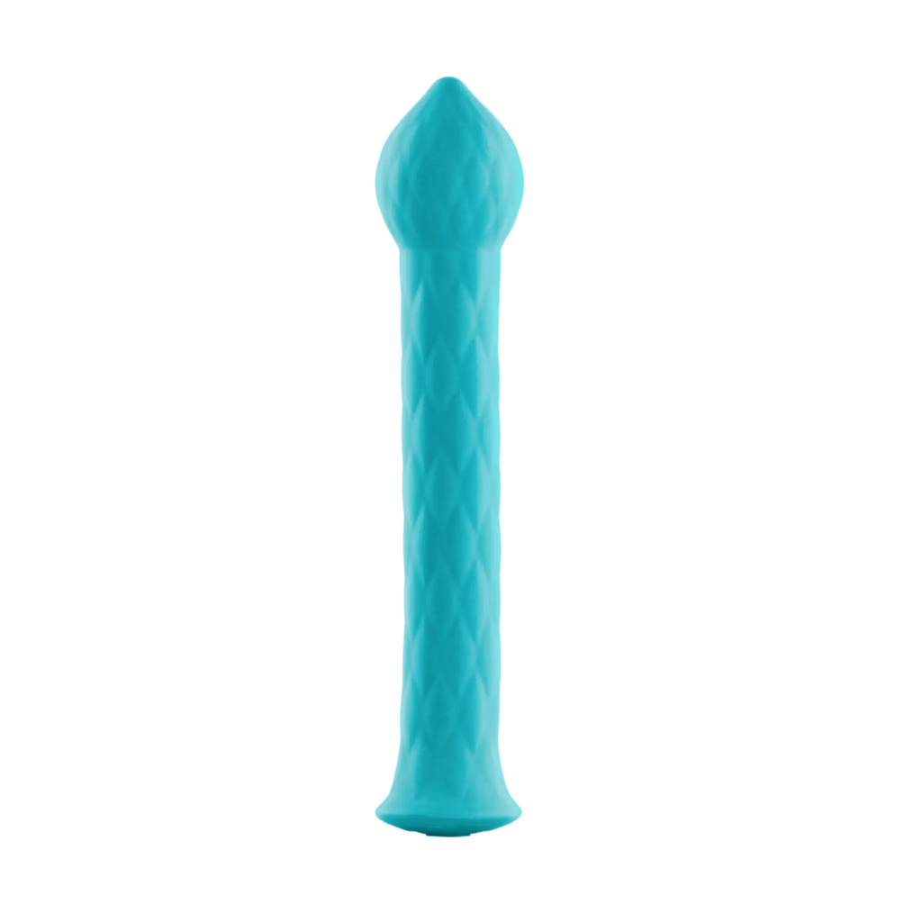 FemmeFunn Diamond Wand - Textured Silicone Vibrator with 21 Settings Aqua