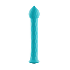 FemmeFunn Diamond Wand - Textured Silicone Vibrator with 21 Settings Aqua