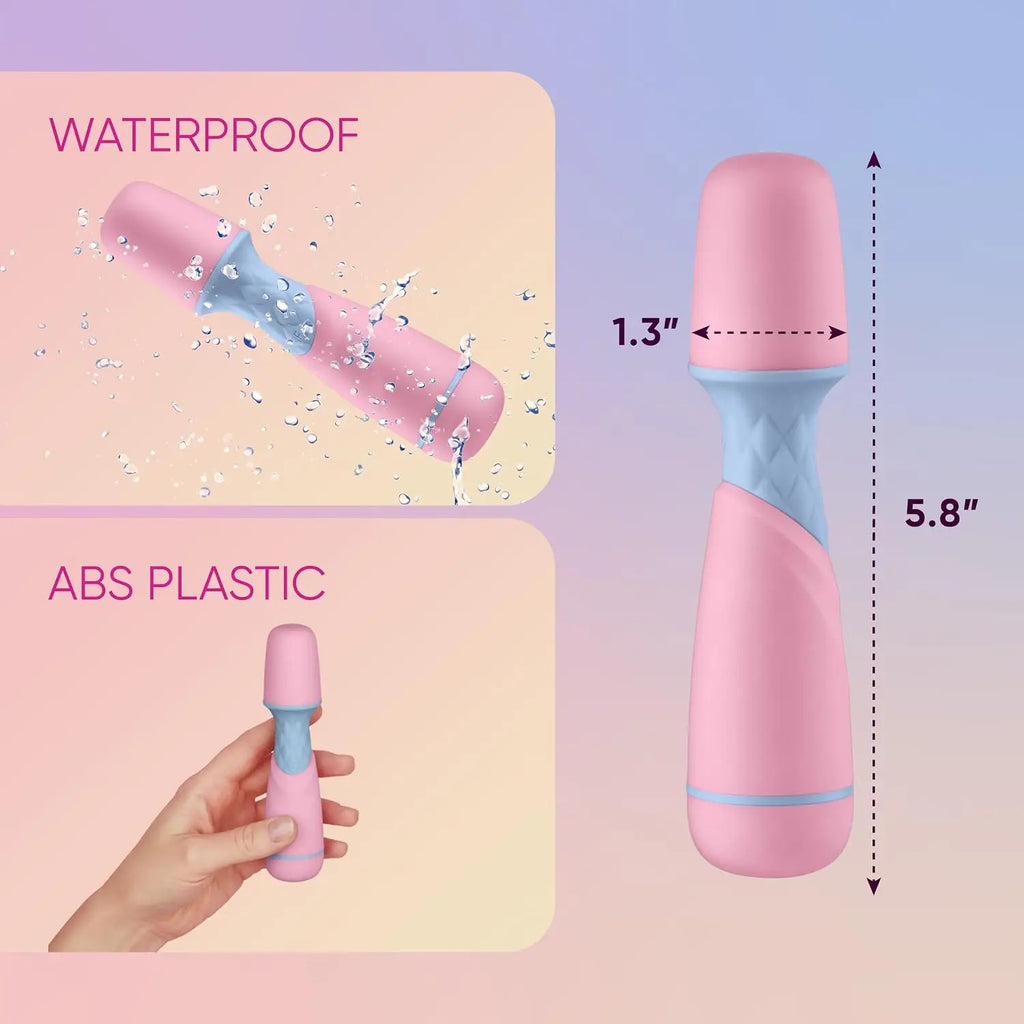 FemmeFunn FFIX Mini Wand Vibrator - 10 Modes Battery Powered