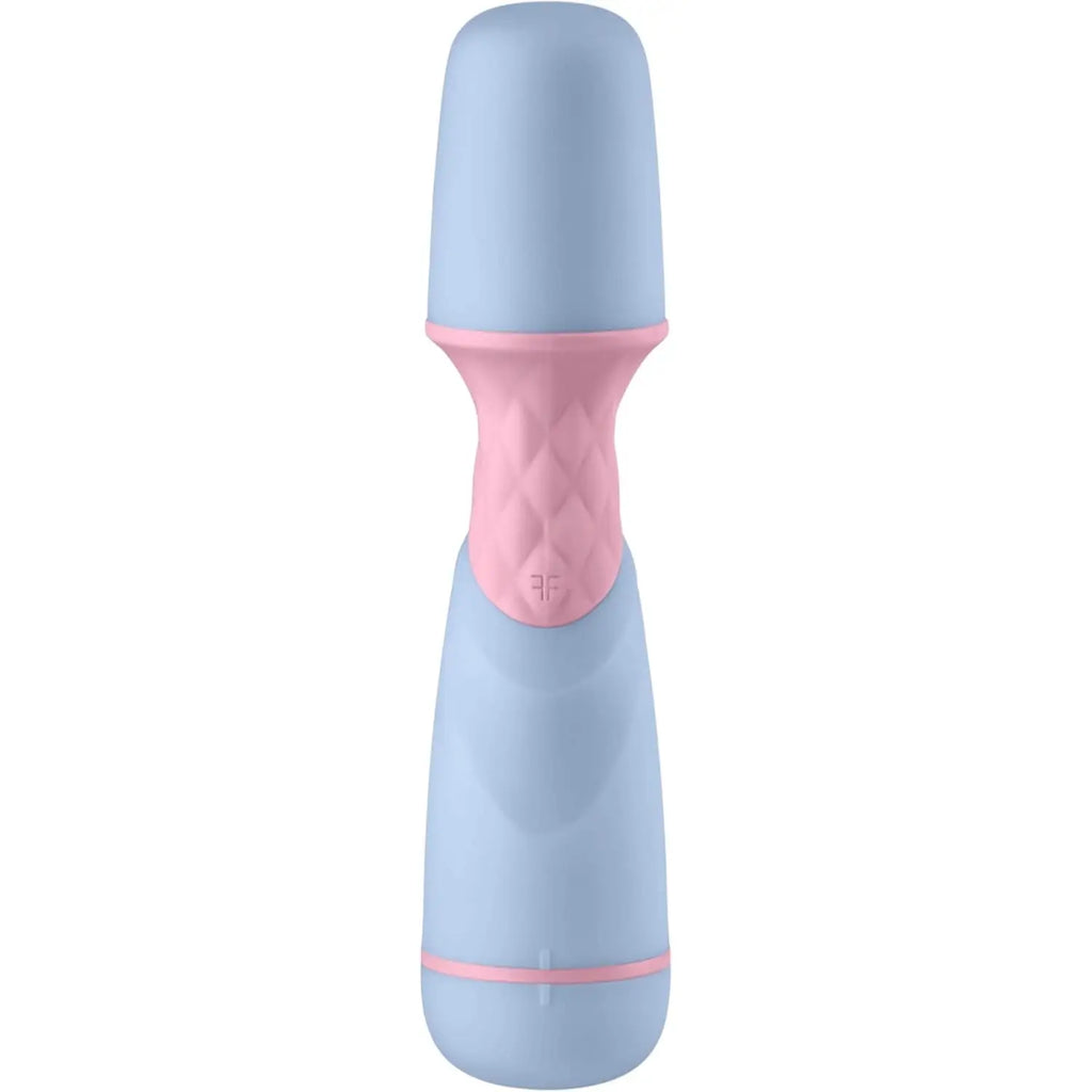 FemmeFunn FFIX Mini Wand Vibrator - 10 Modes Battery Powered Sky Blue