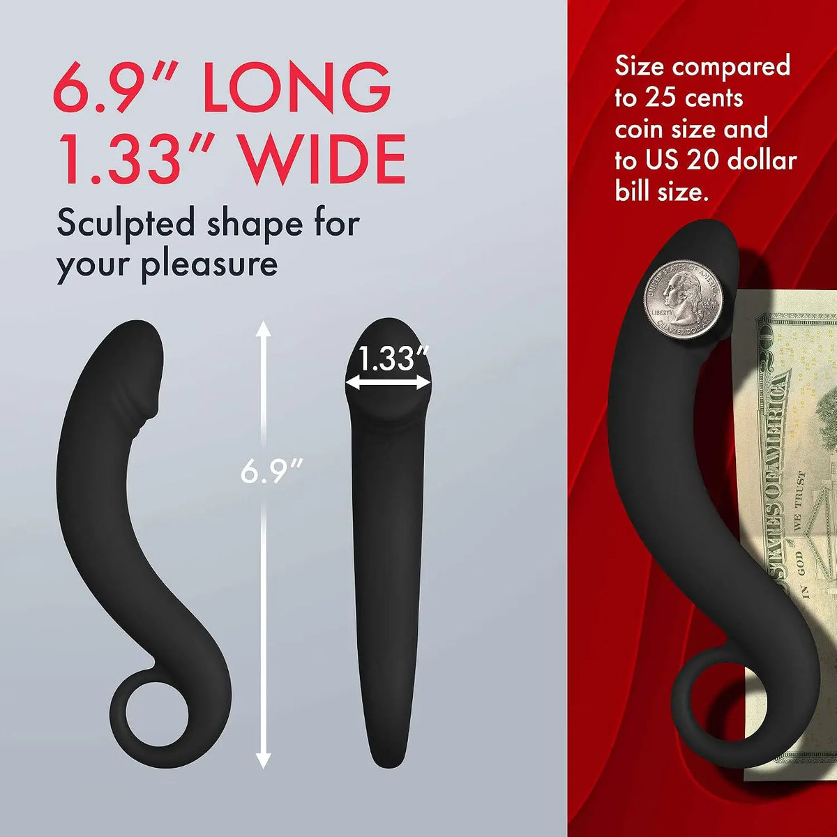 FemmeFunn Forto F-19 Silicone Anal Plug with Ring Base Black