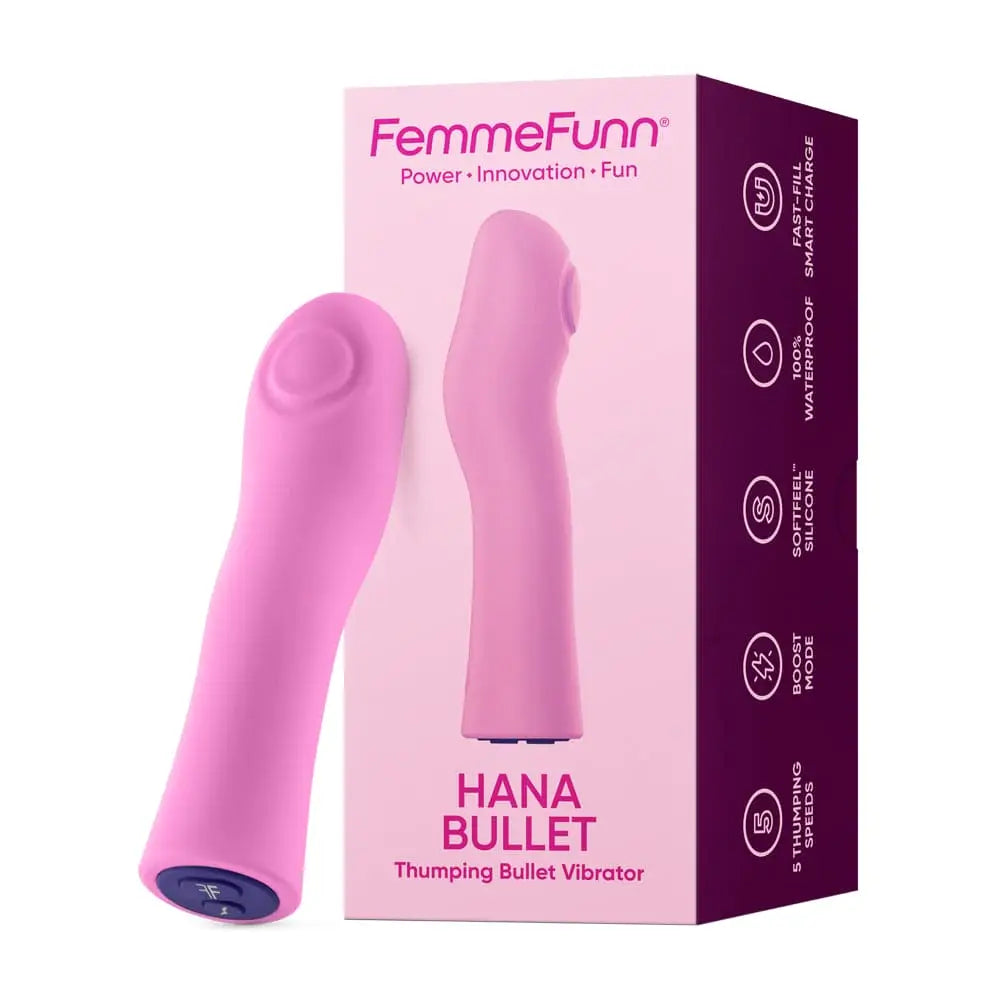 Femmefunn Hana Thumping Bullet Vibrator Pink - Rolik®