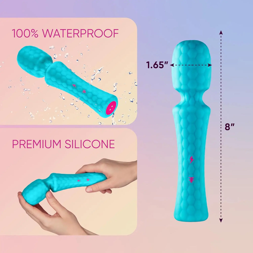 FemmeFunn Ultra Wand Vibrator - Flexible Head Massager with 10 Modes