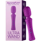 FemmeFunn Ultra Wand Vibrator - Flexible Head Massager with 10 Modes